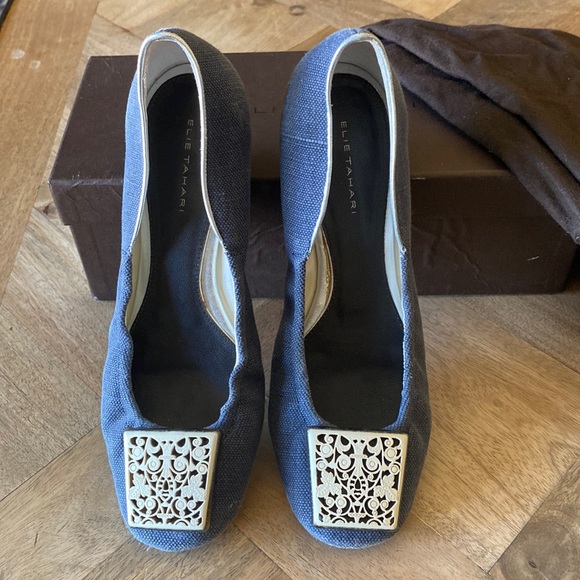 Elie Tahari Shoes Elie Tahari Linen Ballet Flats Size 38 2 Poshmark